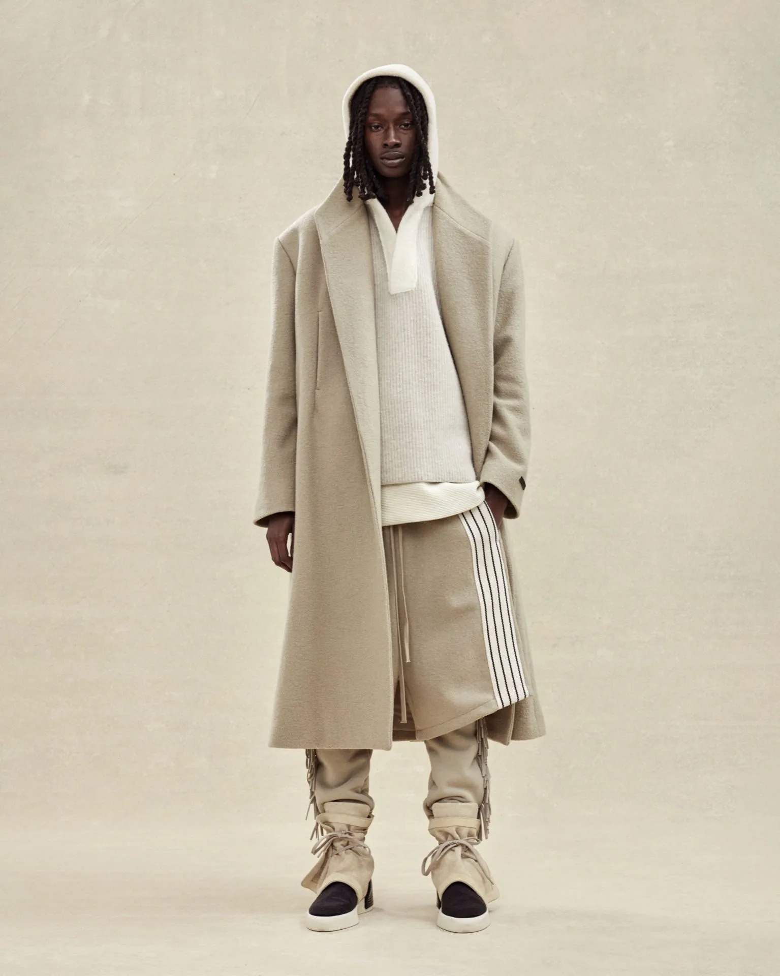 Boiled Wool Striped Relaxed Short sold by Fear of God product image thumbnail 5