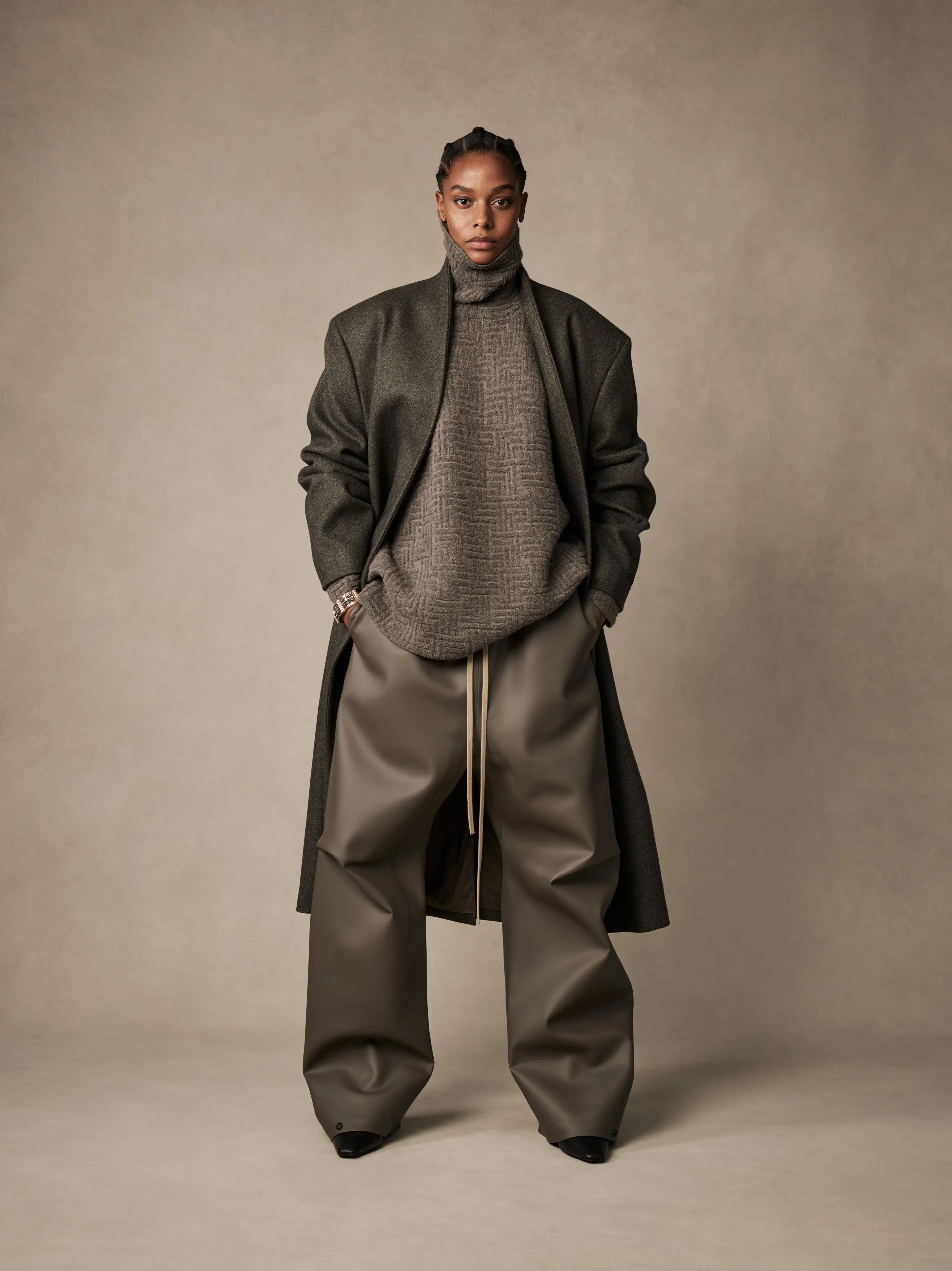 Rubber Knee Pleat Wide Leg Pant sold by Fear of God product image thumbnail 5