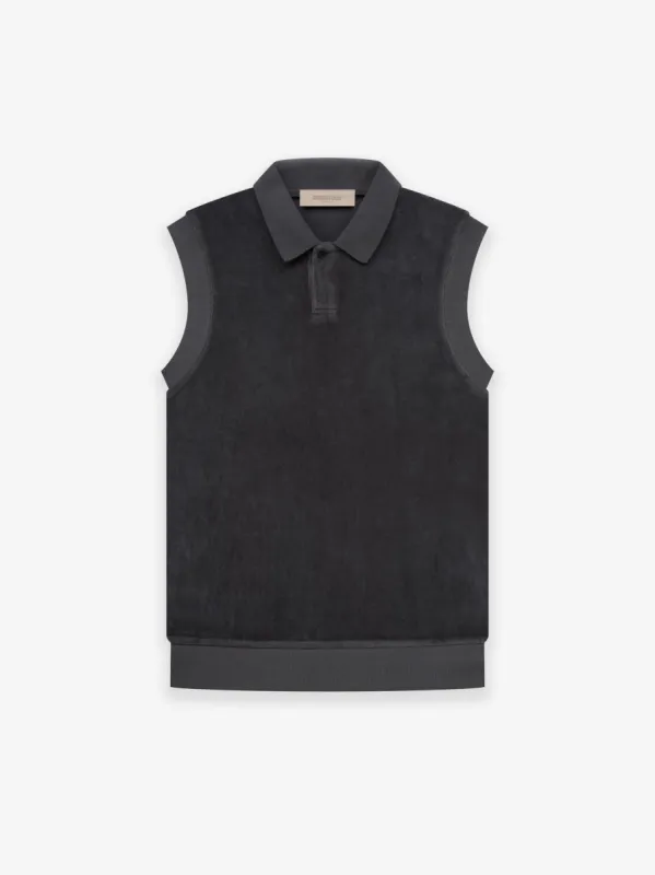 Womens Velour Sleeveless Polo made by Fear of God