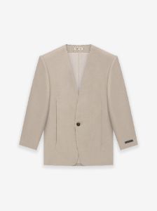 Wool Mohair Lapelless Jacket sold by Fear of God