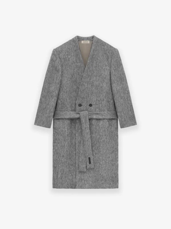 Alpaca Wool Lapelless Overcoat sold by Fear of God