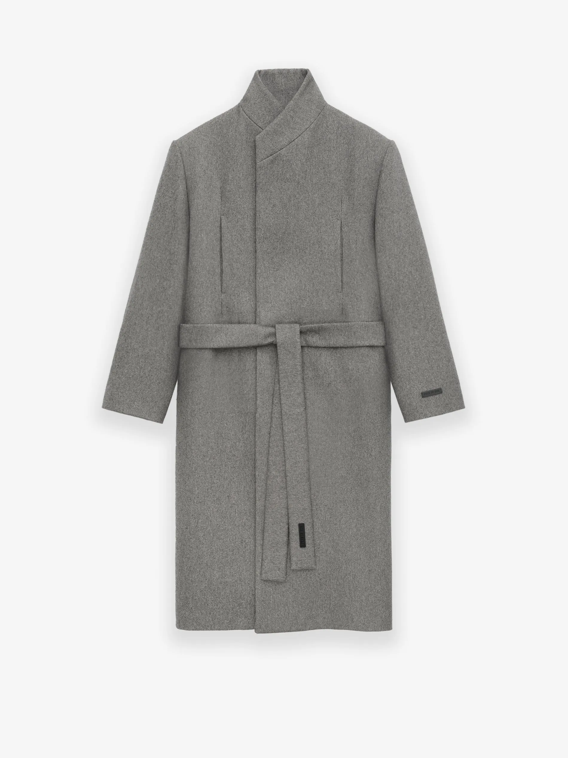 Melange Wool Stand Collar Overcoat sold by Fear of God