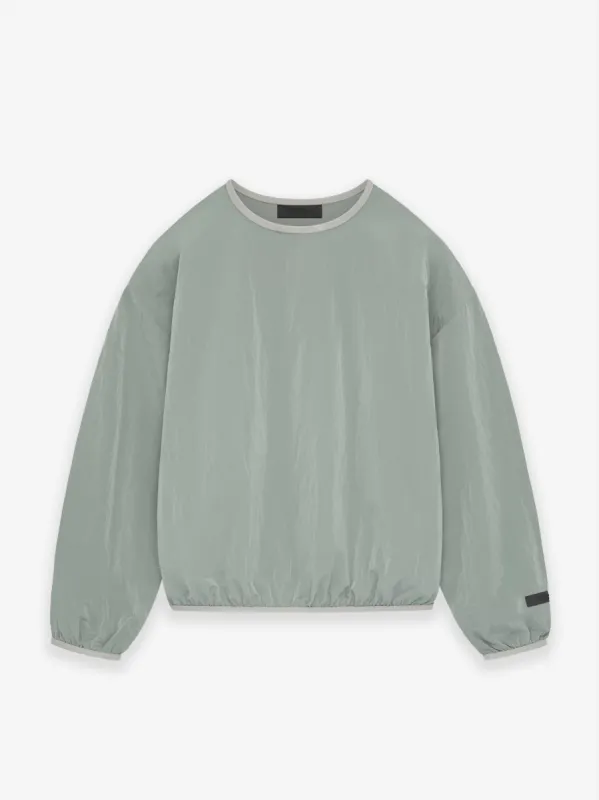 Crinkle Nylon Pullover Crewneck made by Essentials