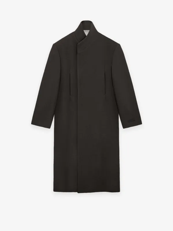 Boiled Wool Stand Collar Overcoat sold by Fear of God