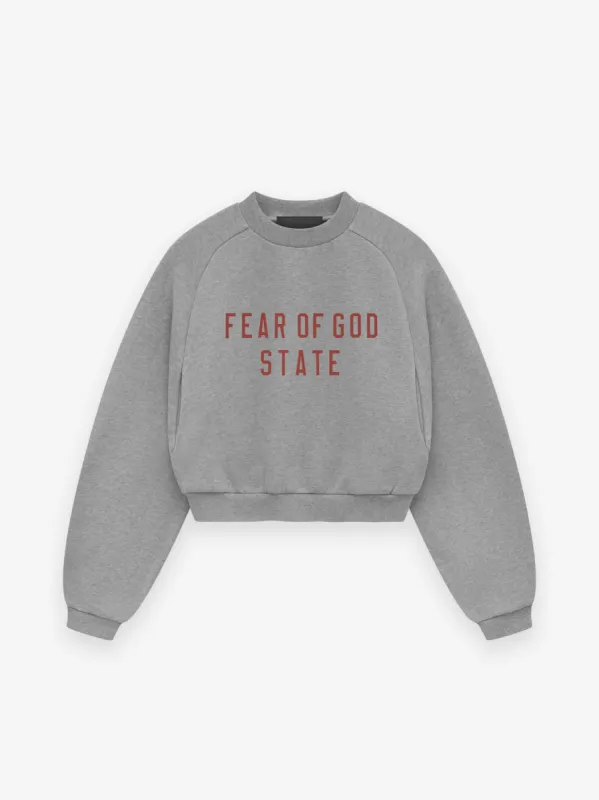 Womens Fleece Cropped Crewneck sold by Fear of God