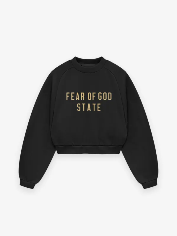 Womens Fleece Cropped Crewneck sold by Fear of God