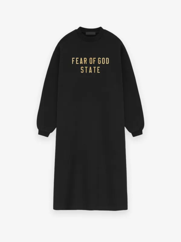 Womens Fleece Crewneck Dress made by Fear of God