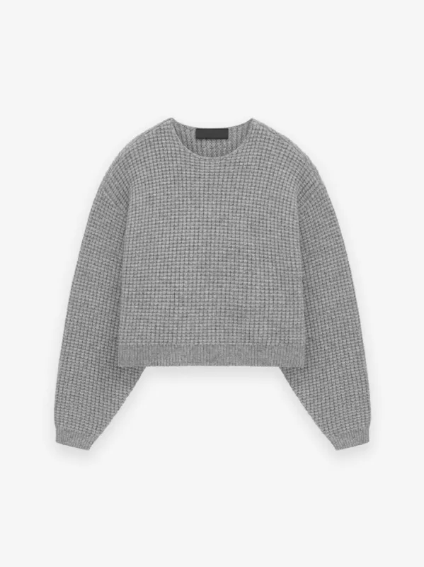Womens Heavy Waffle Cropped Crewneck sold by Fear of God