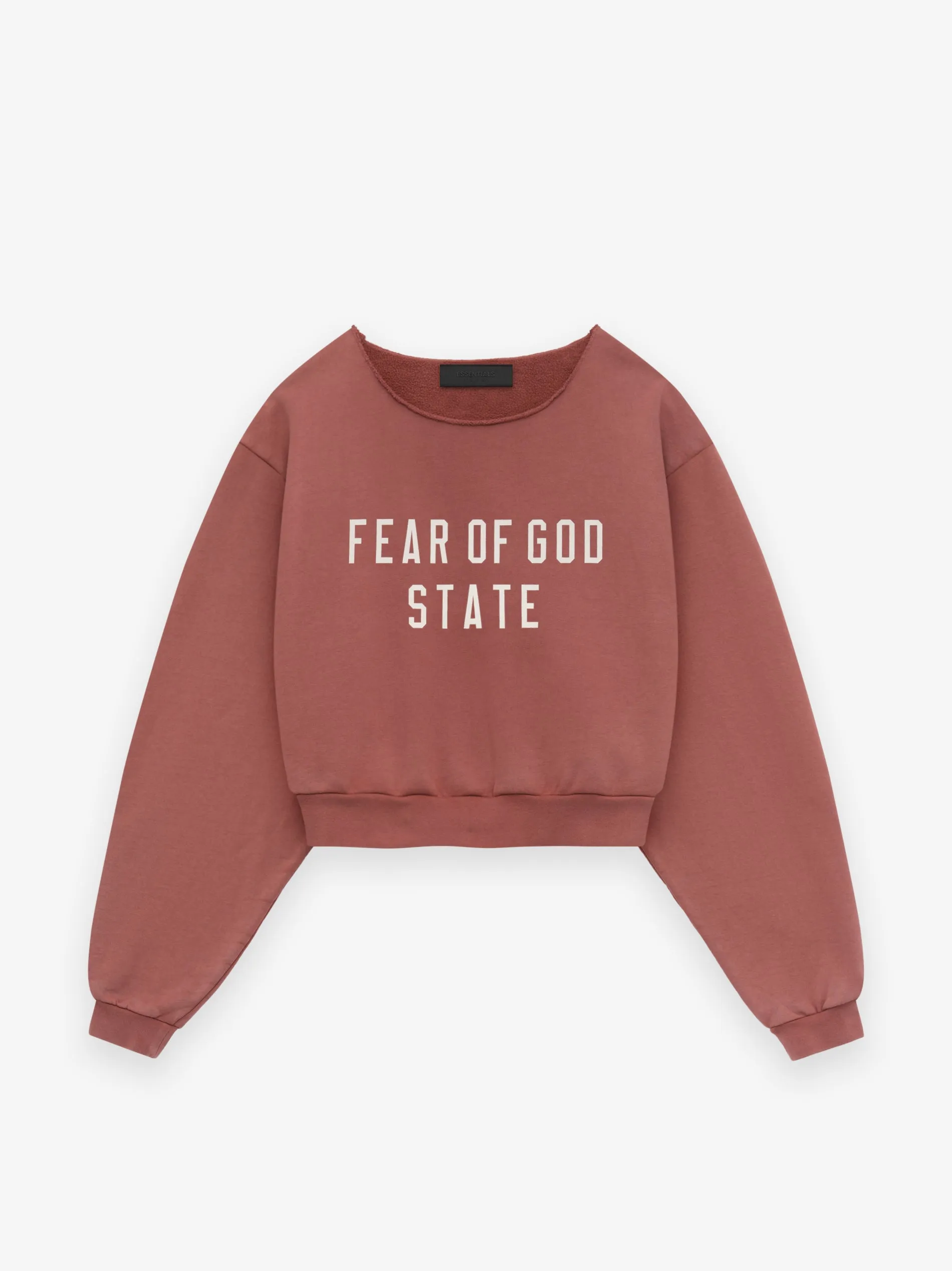 Womens Heavy Fleece Raw Cropped Crewneck sold by Fear of God