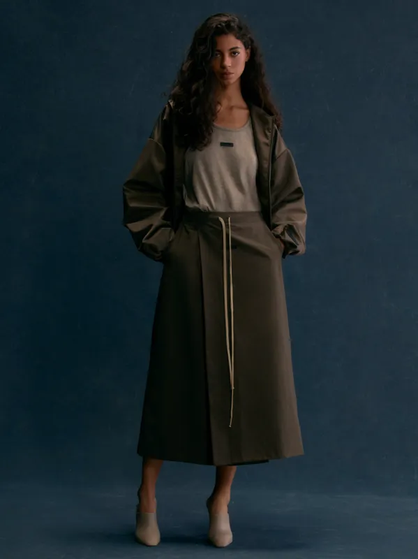 Women's Military Nylon Wrap Skirt made by Essentials