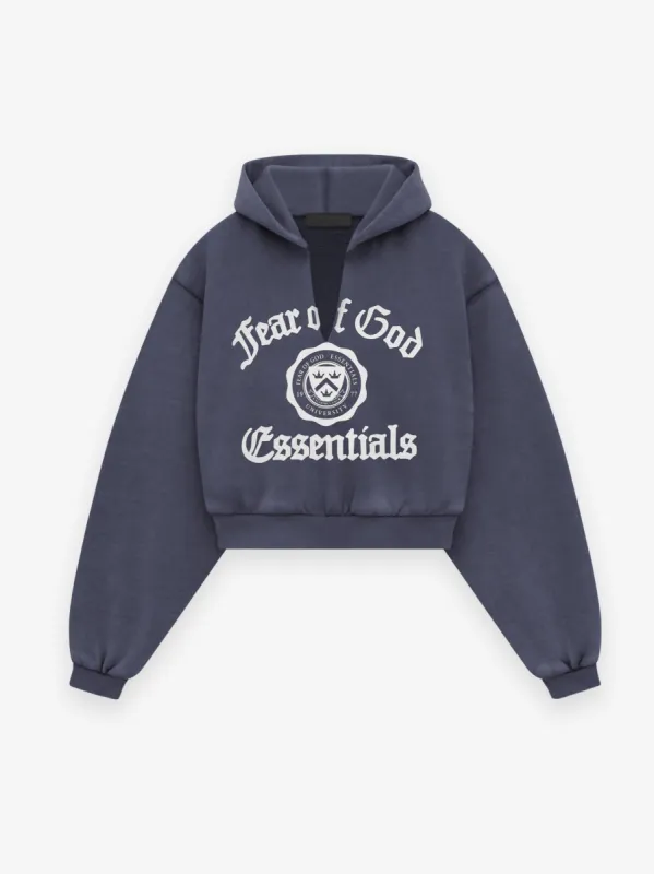 Women's Heavy Fleece Cropped V-Neck Hoodie sold by Fear of God