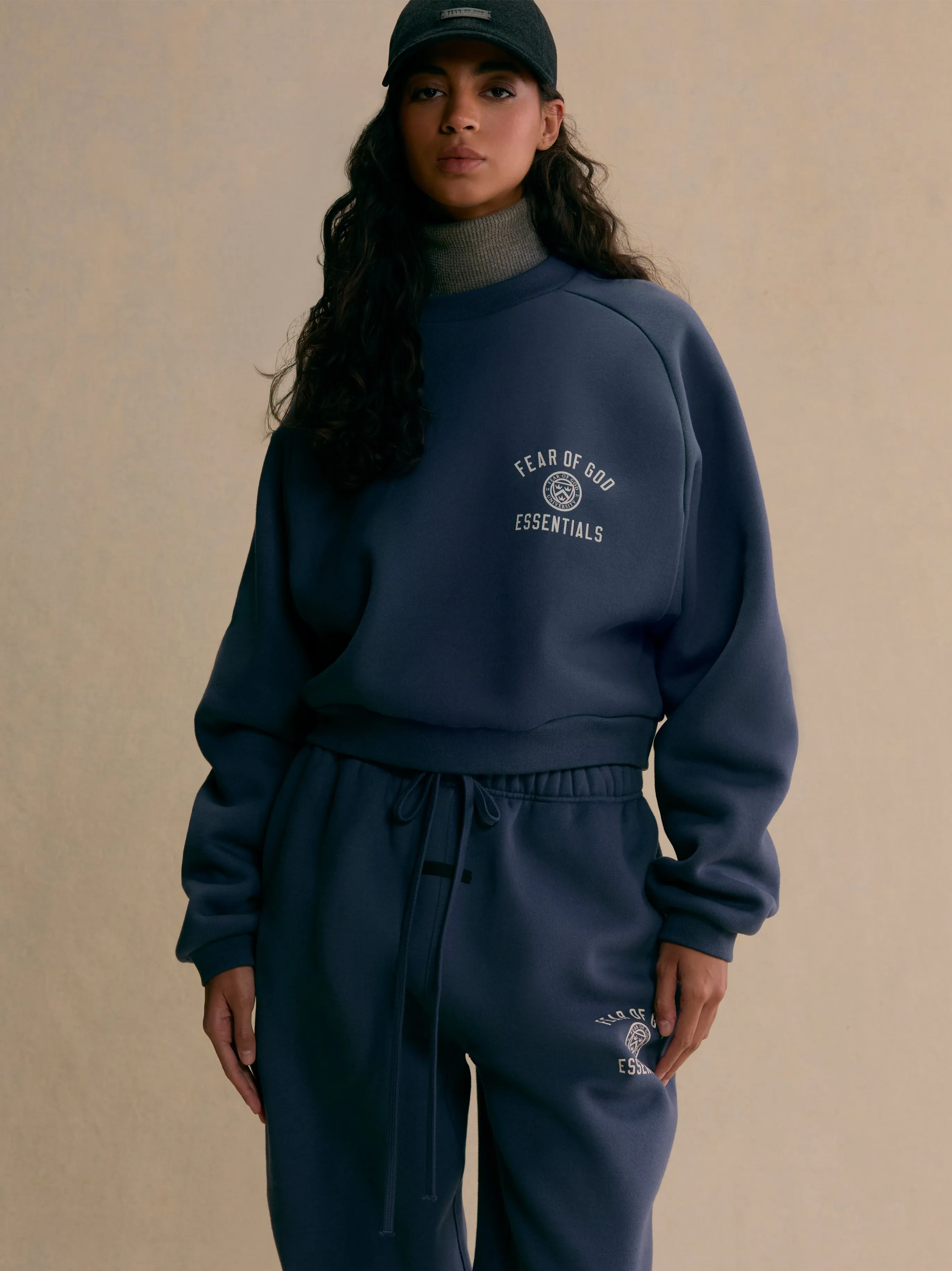 Women's Fleece Cropped Crewneck sold by Fear of God product image thumbnail 3