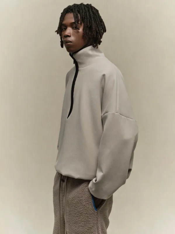 adidas x Fear of God Athletics Suede Fleece 1/2 Zip / Black