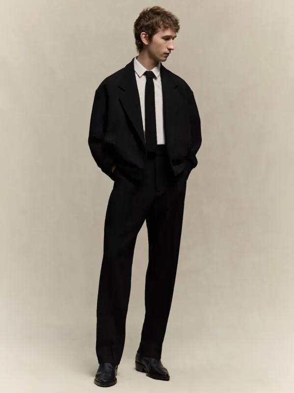 Wool Gabardine Notch Lapel Jacket made by Fear of God