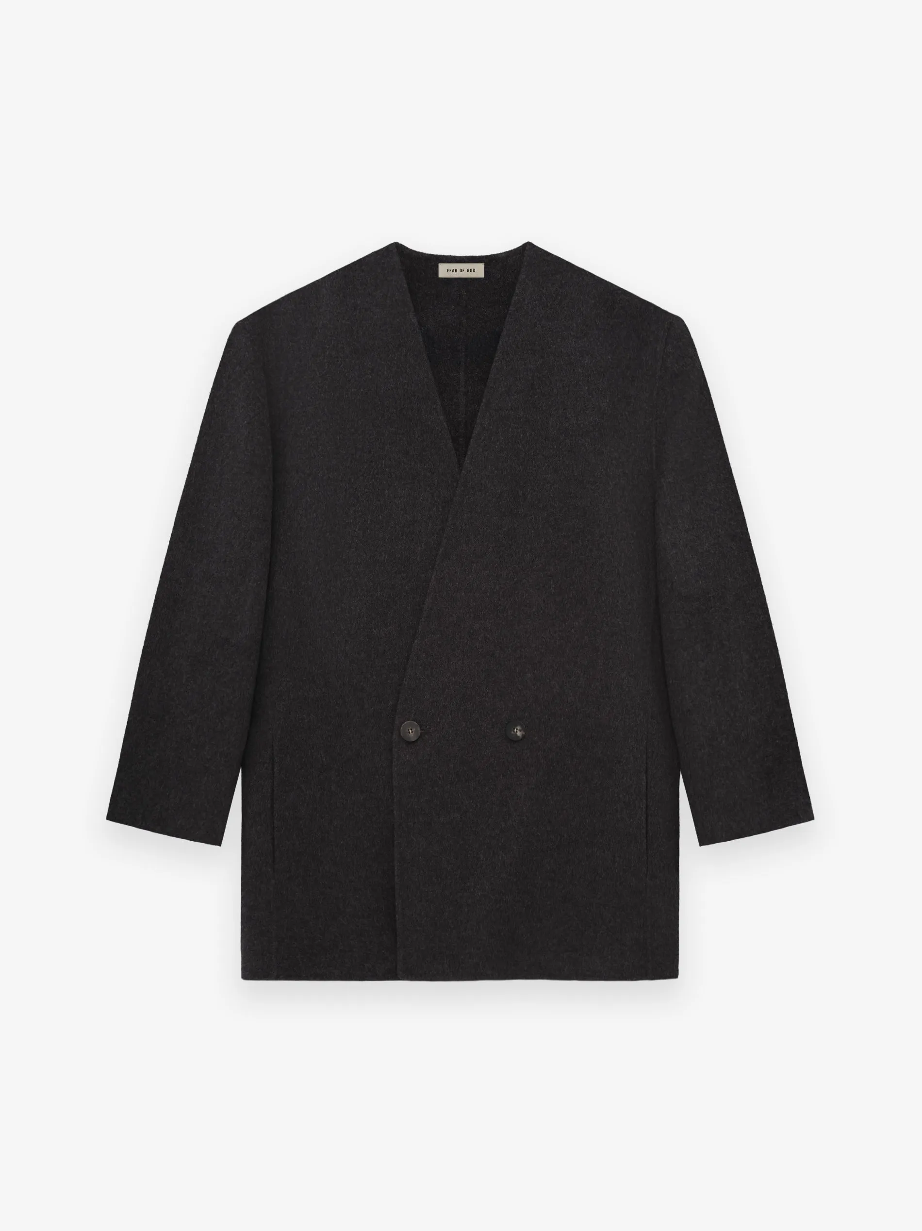 Wool Cashmere Relaxed Lapelless Blazer sold by Fear of God product image thumbnail 2