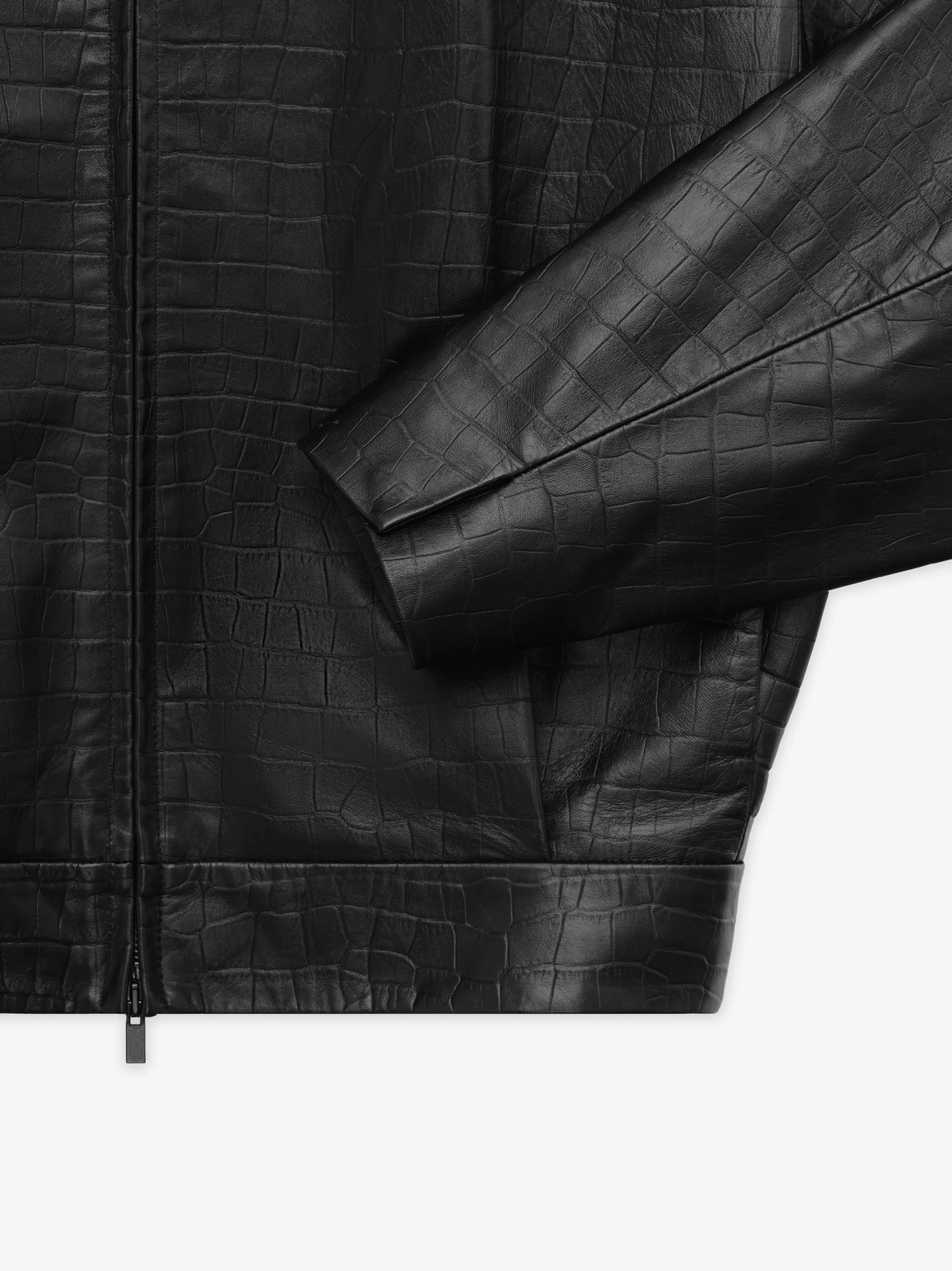 Crocodile Embossed Leather Jacket sold by Fear of God product image thumbnail 5
