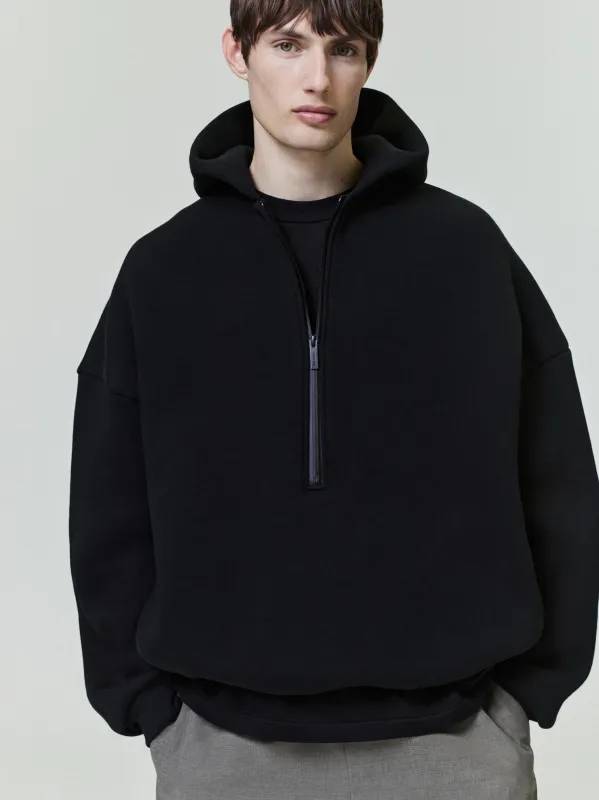 adidas x Fear of God Athletics Suede Fleece 1/2 Zip / Black