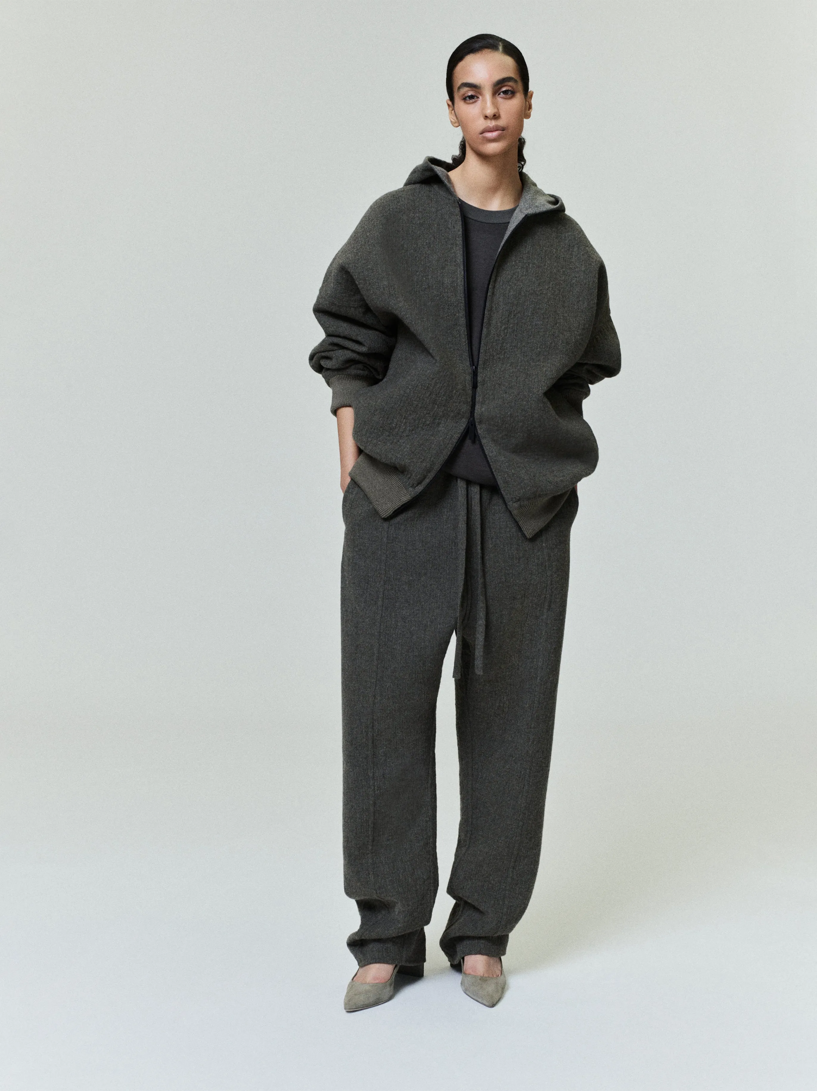 Textured Wool Zip Up Hoodie sold by Fear of God product image thumbnail 4