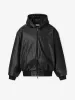 Leather Hooded Bomber Jacket sold by Fear of God