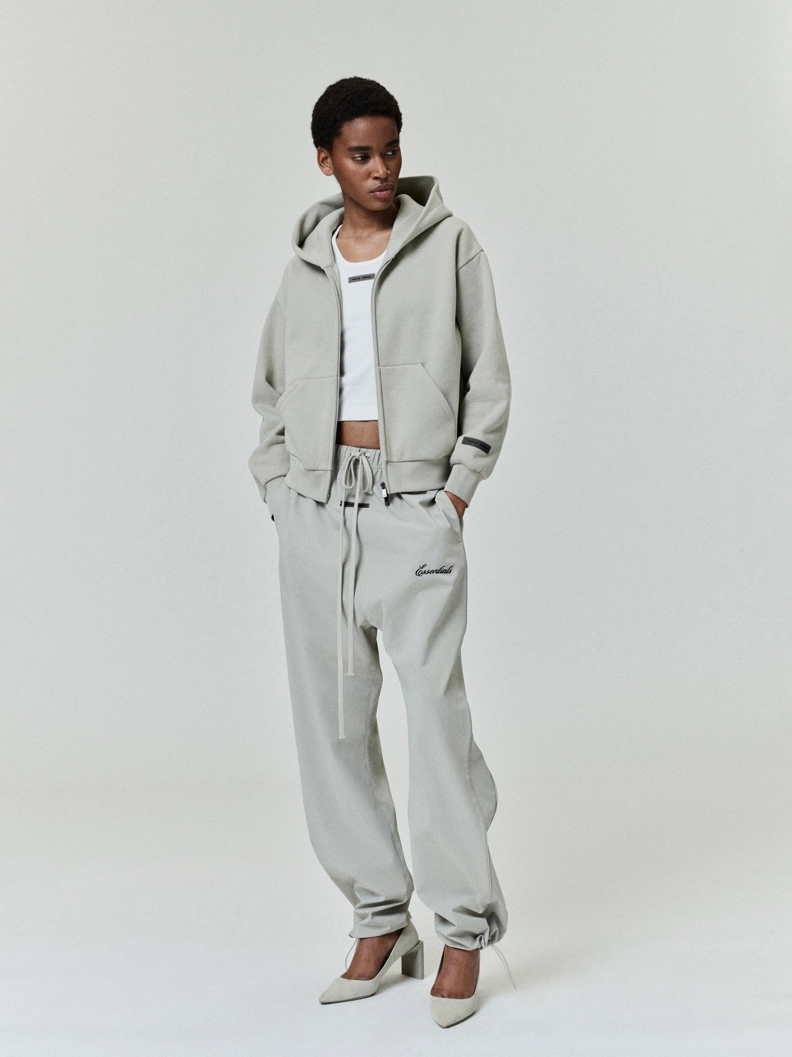 Womens Classic Fleece Zip-Up Hoodie sold by Fear of God product image thumbnail 2