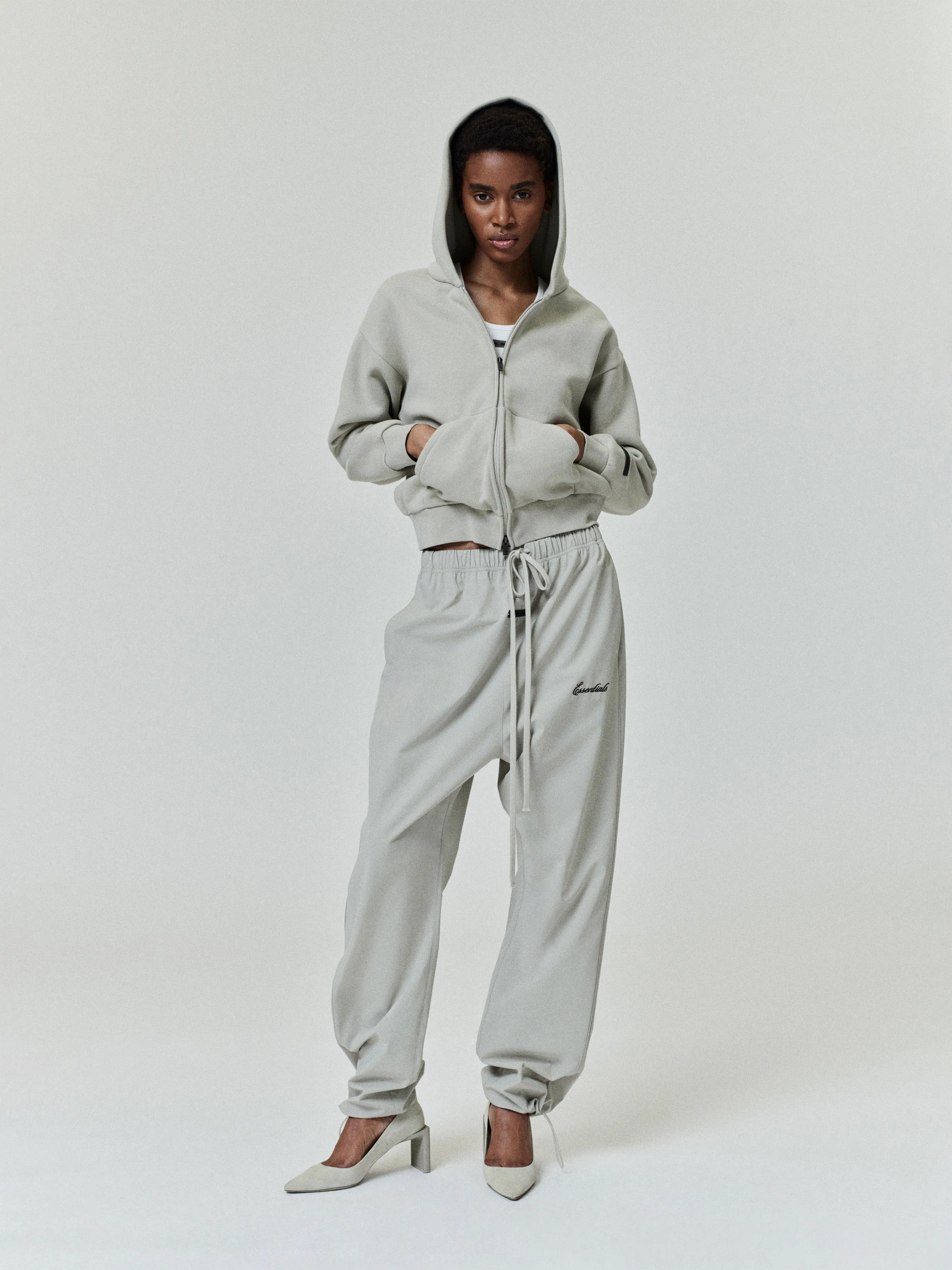 Womens Classic Fleece Zip-Up Hoodie sold by Fear of God product image thumbnail 3
