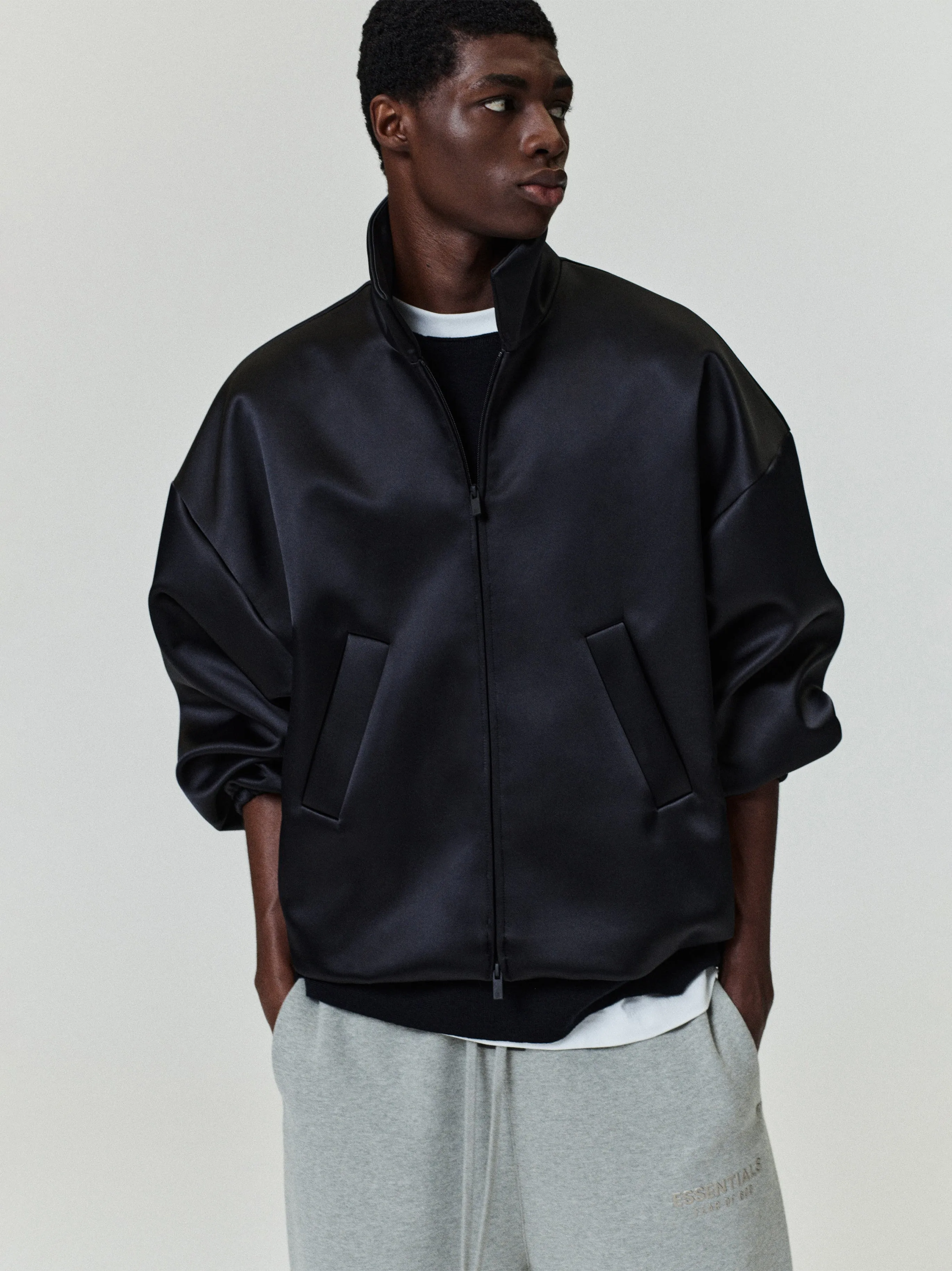 Bonded Satin Bomber sold by Fear of God
