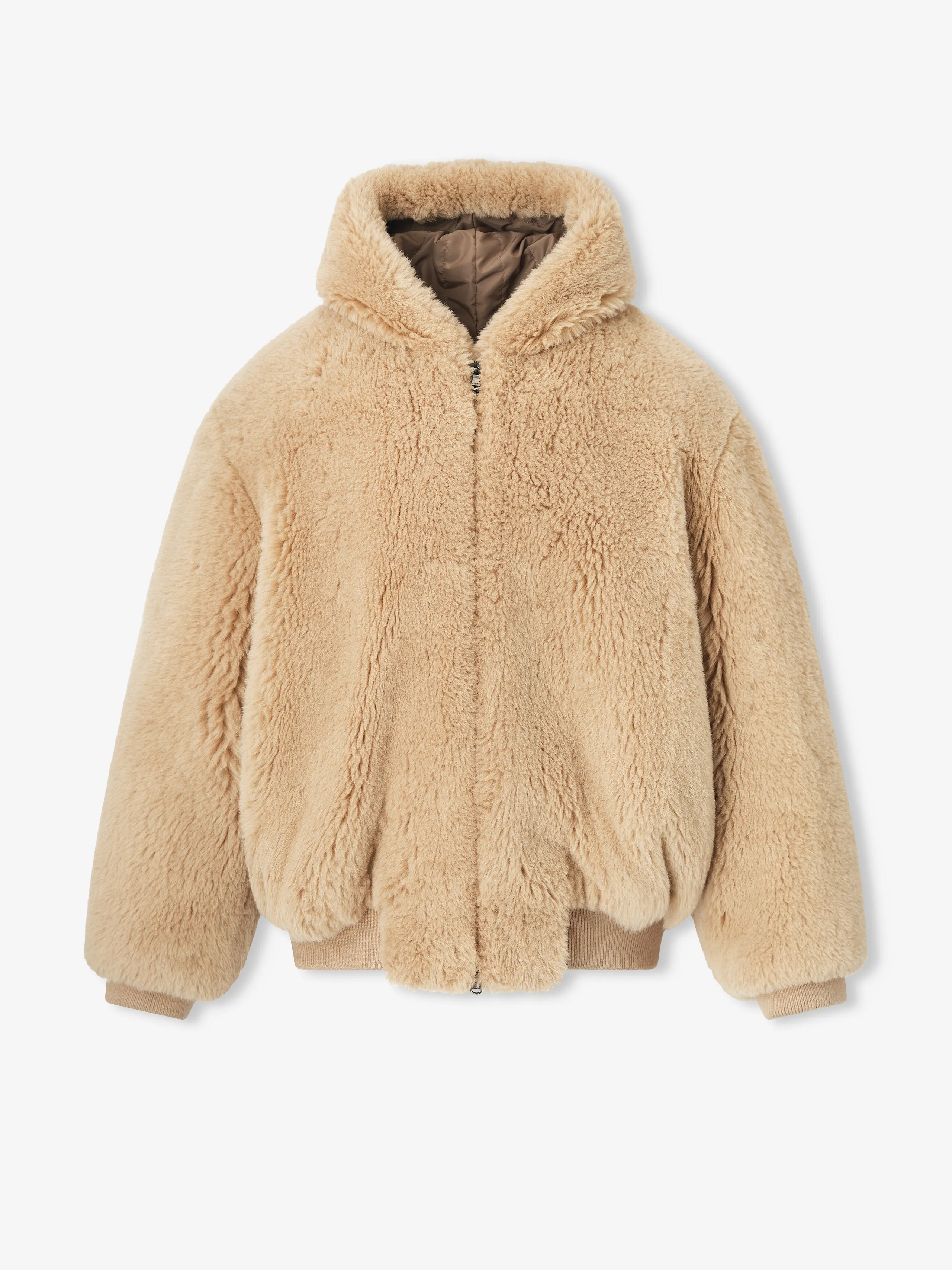 Alpaca Hooded Bomber Jacket sold by Fear of God