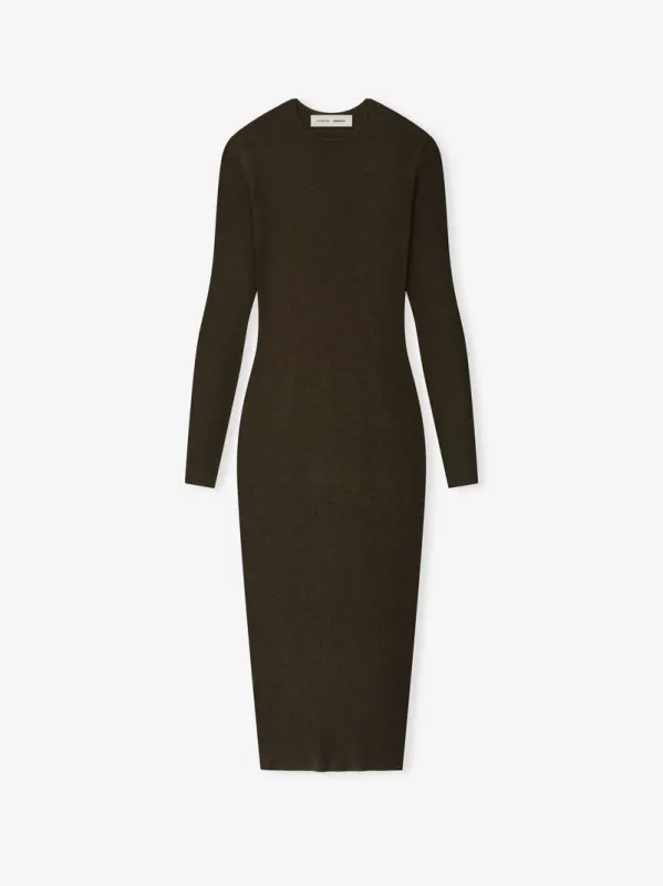 Womens Rib Long Sleeve Dress made by Essentials