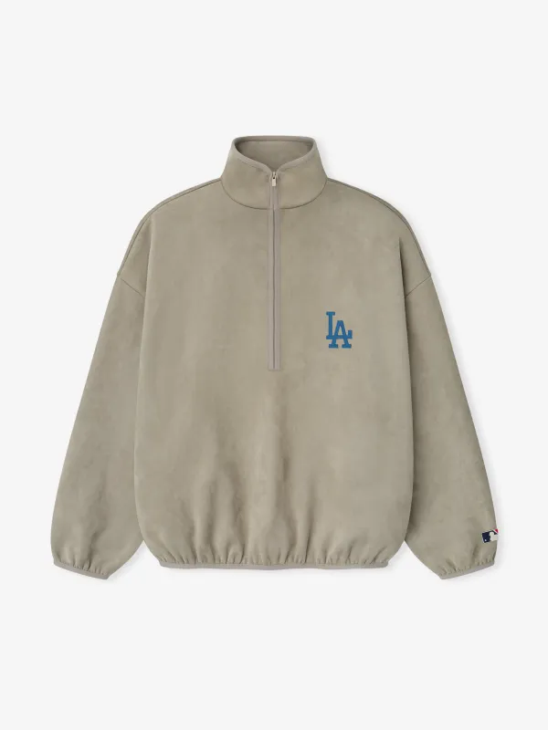 Dodgers Suede Fleece Modern Half Zip made by Essentials