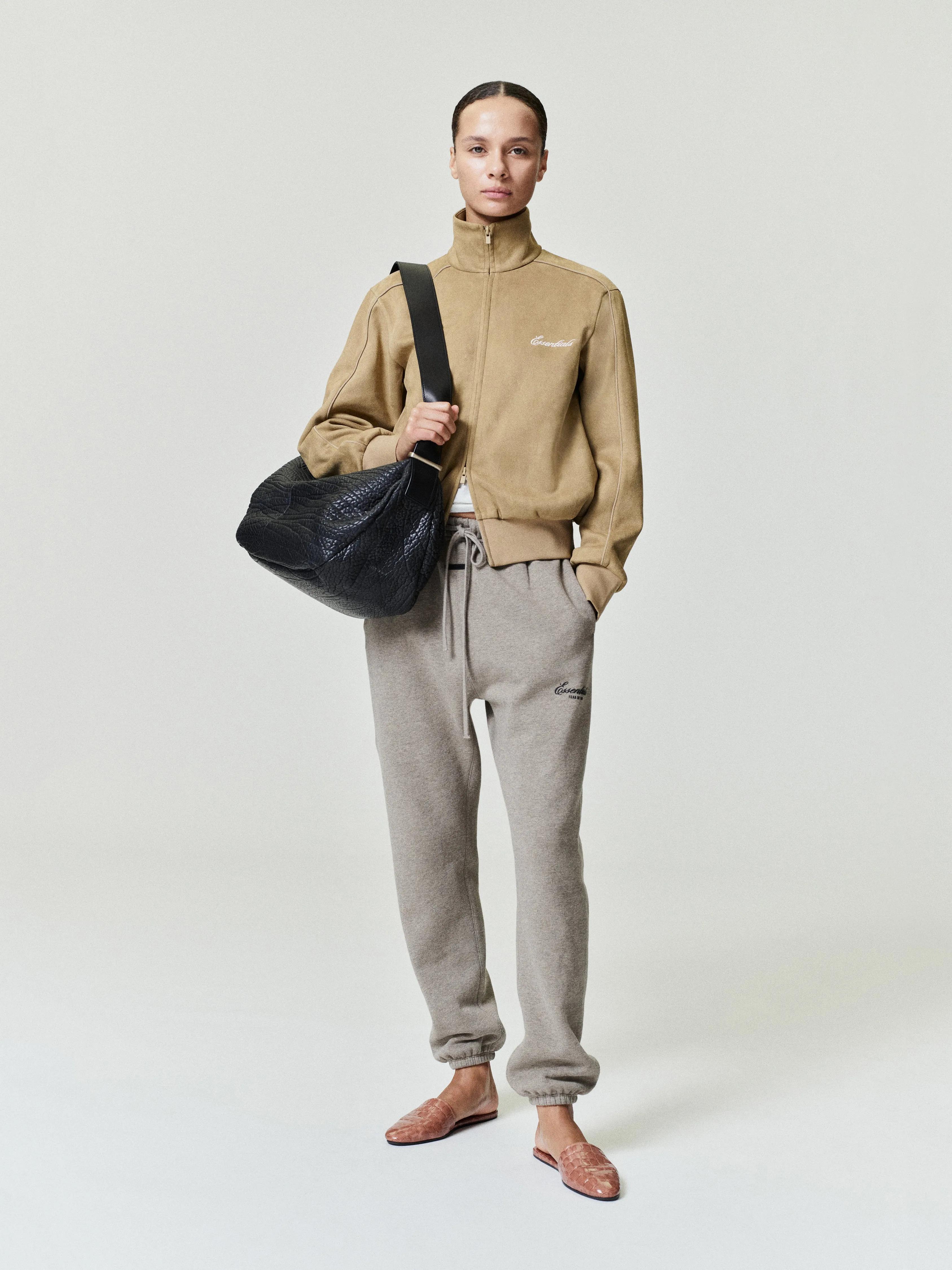 Womens Suede Fleece Signature Vintage Track Jacket sold by Fear of God