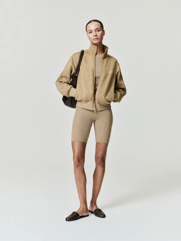 Womens Rib Knit Bike Short made by Essentials