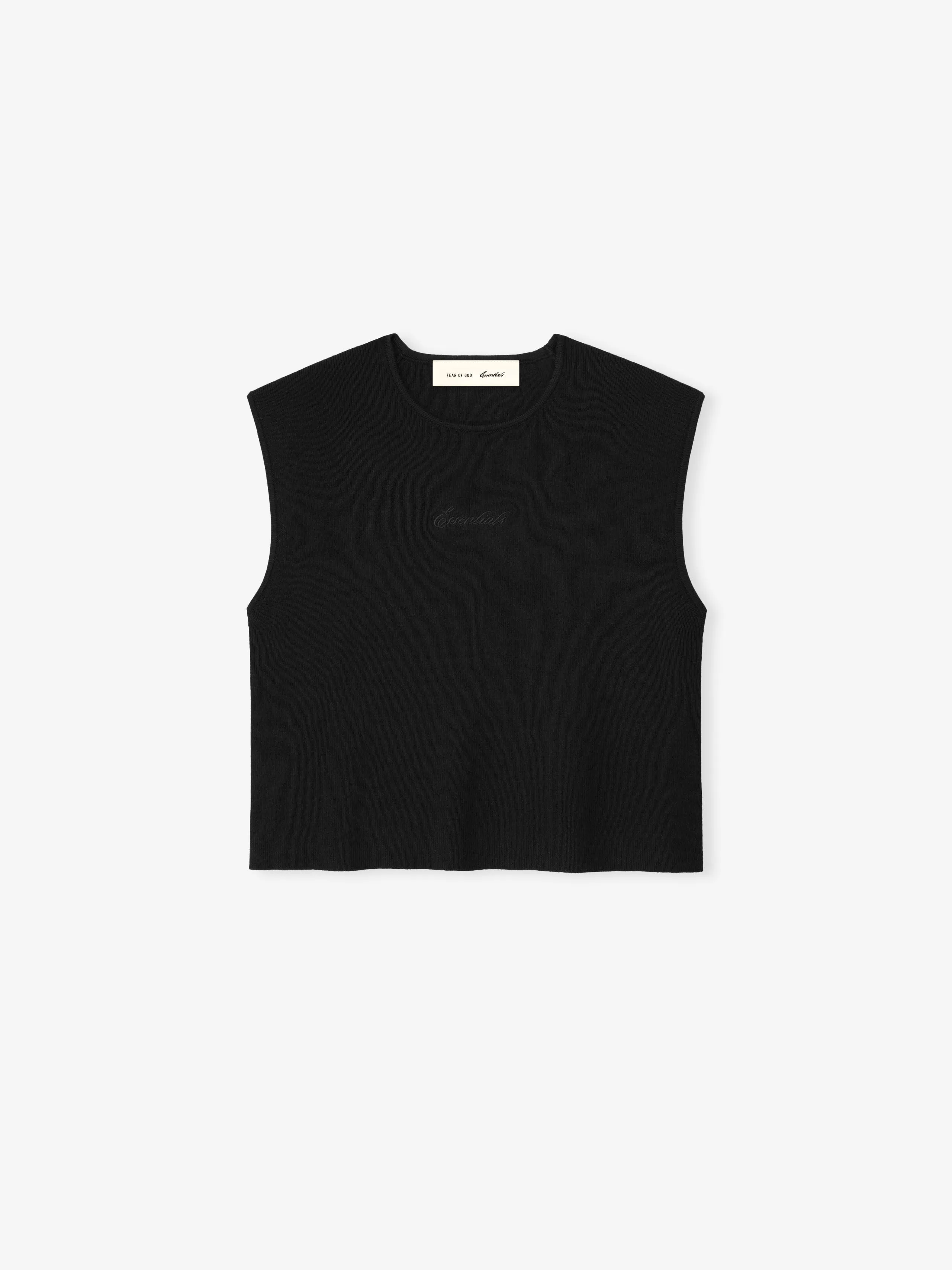 Womens Signature Rib Knit Cropped Top sold by Fear of God