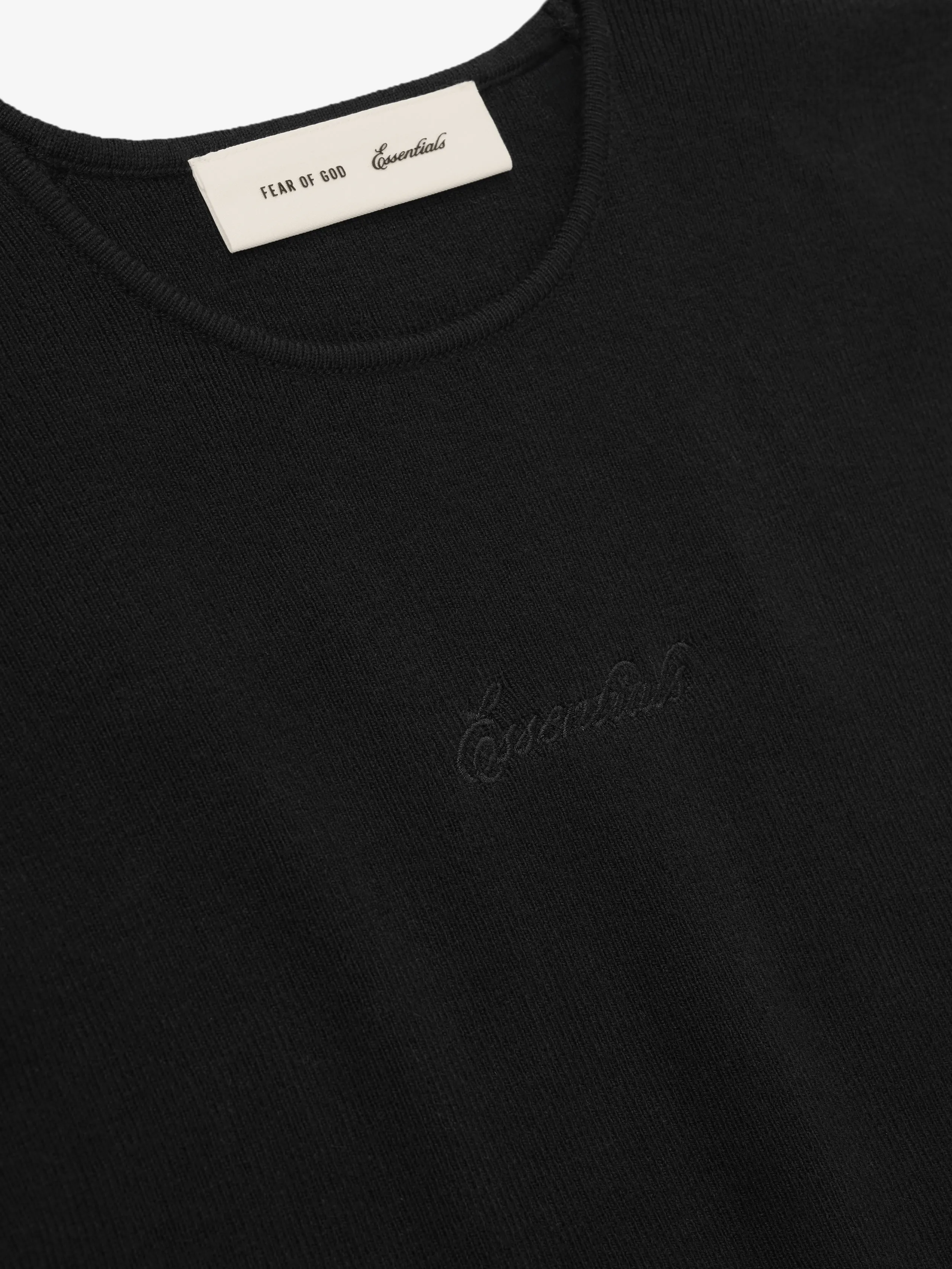 Womens Signature Rib Knit Cropped Top sold by Fear of God product image thumbnail 3