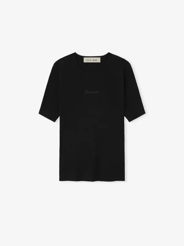 Womens Signature Rib Knit Fitted Short Sleeve Tee sold by Fear of God