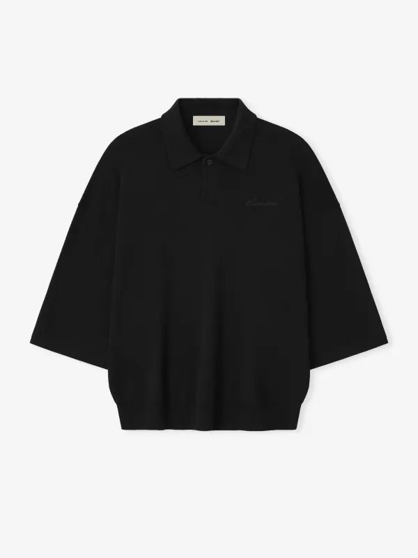 Signature 3/4 Sleeve 90s Knit Polo sold by Fear of God