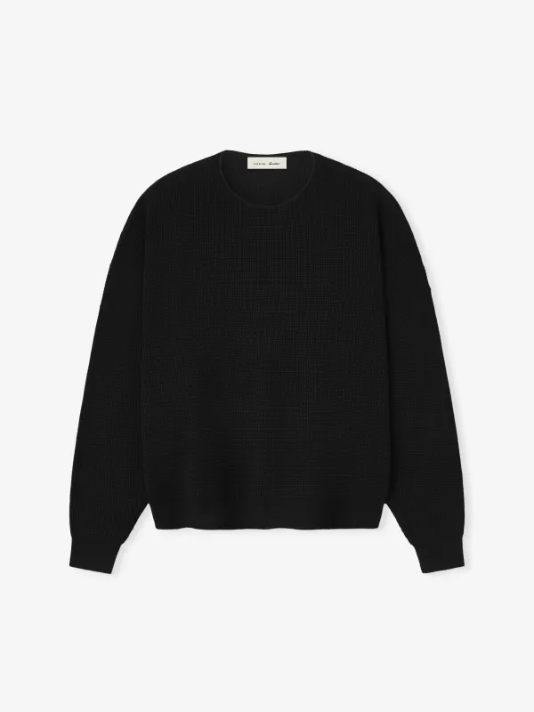 Signature Waffle 90s Crewneck Sweater made by Essentials