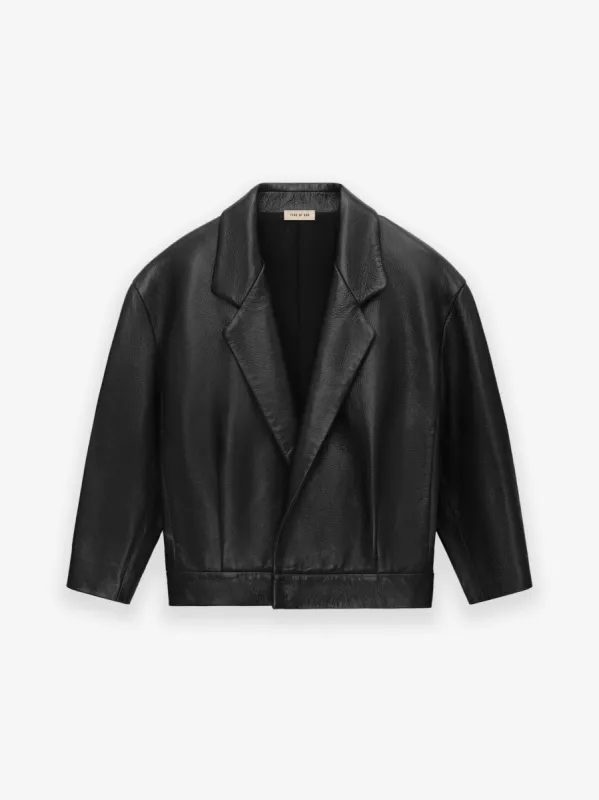 Leather Notch Lapel Jacket made by Fear of God