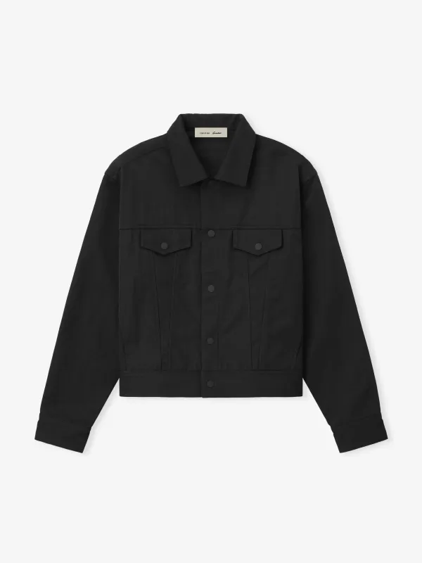Textured Nylon Trucker Jacket made by Essentials