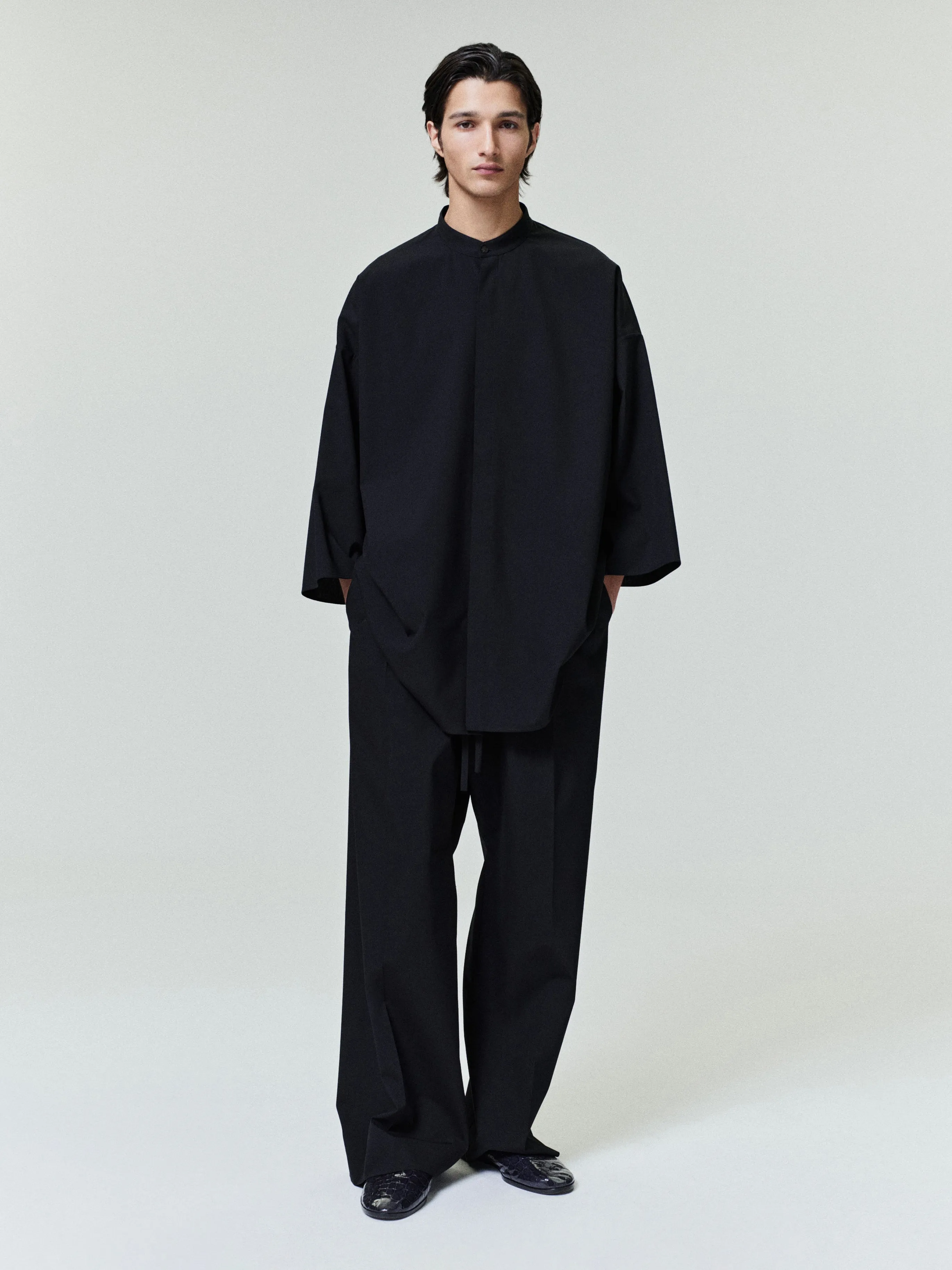 Cotton Wool Oxford Wide Leg Drawstring Pants sold by Fear of God