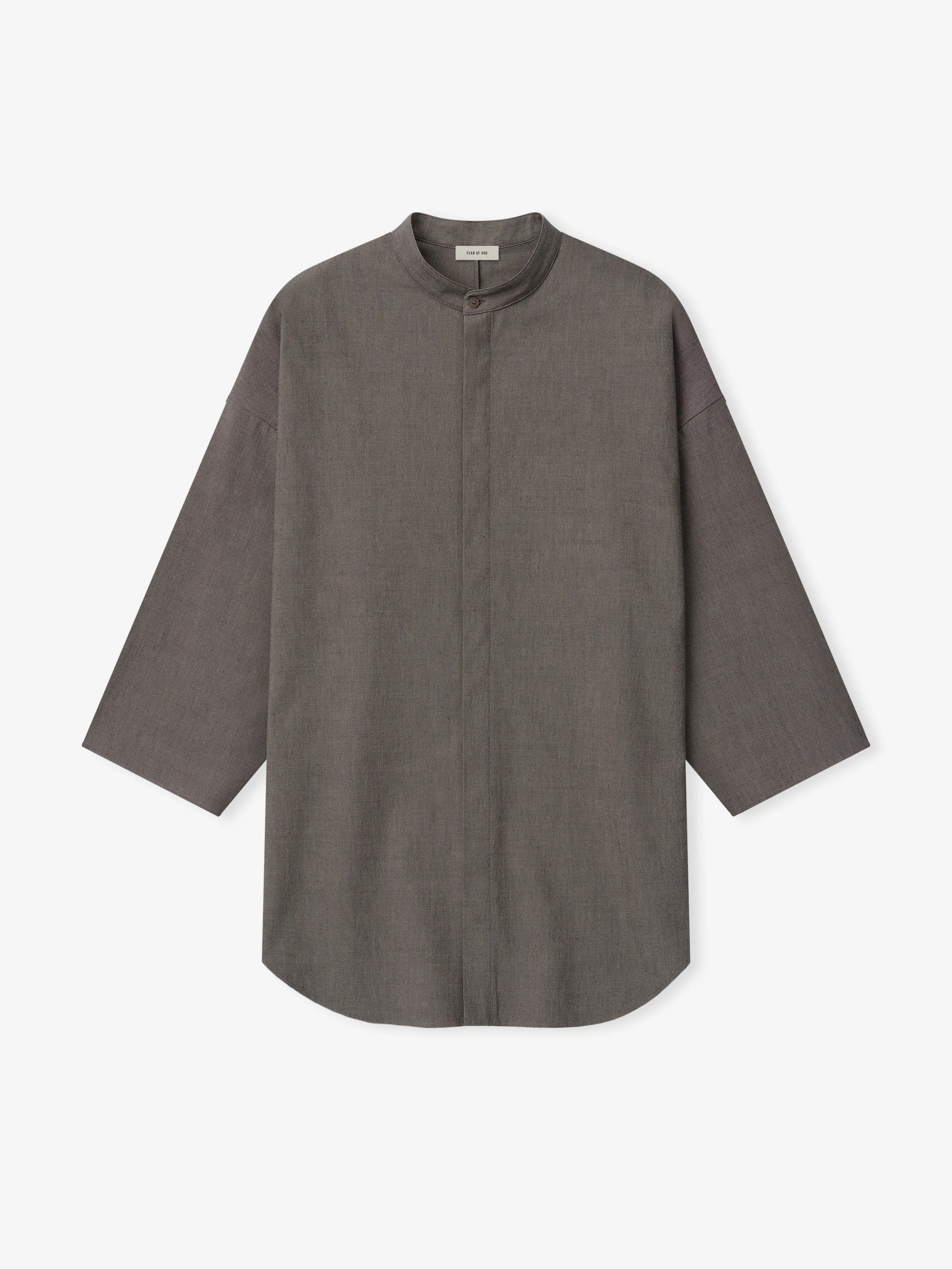 Cotton Wool Oxford Mandarin Relaxed Short Sleeve Shirt sold by Fear of God product image thumbnail 3