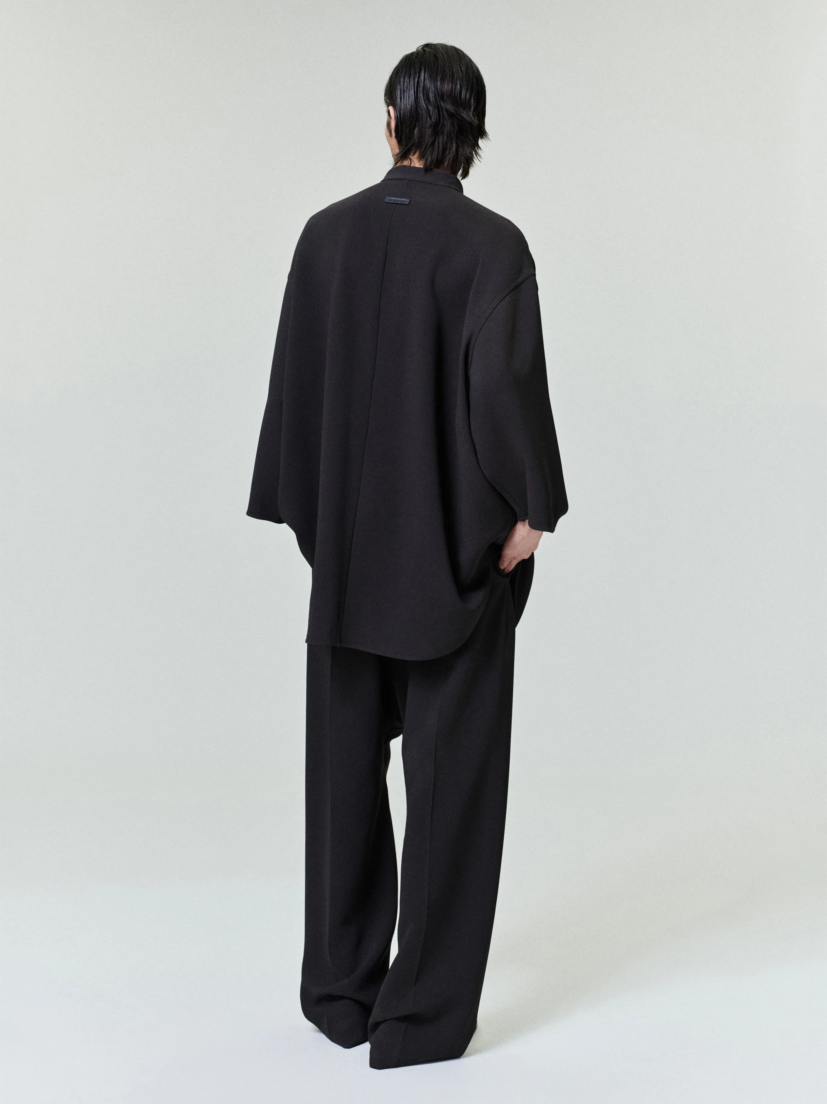 Cotton Wool Oxford Mandarin Relaxed Short Sleeve Shirt sold by Fear of God product image thumbnail 3