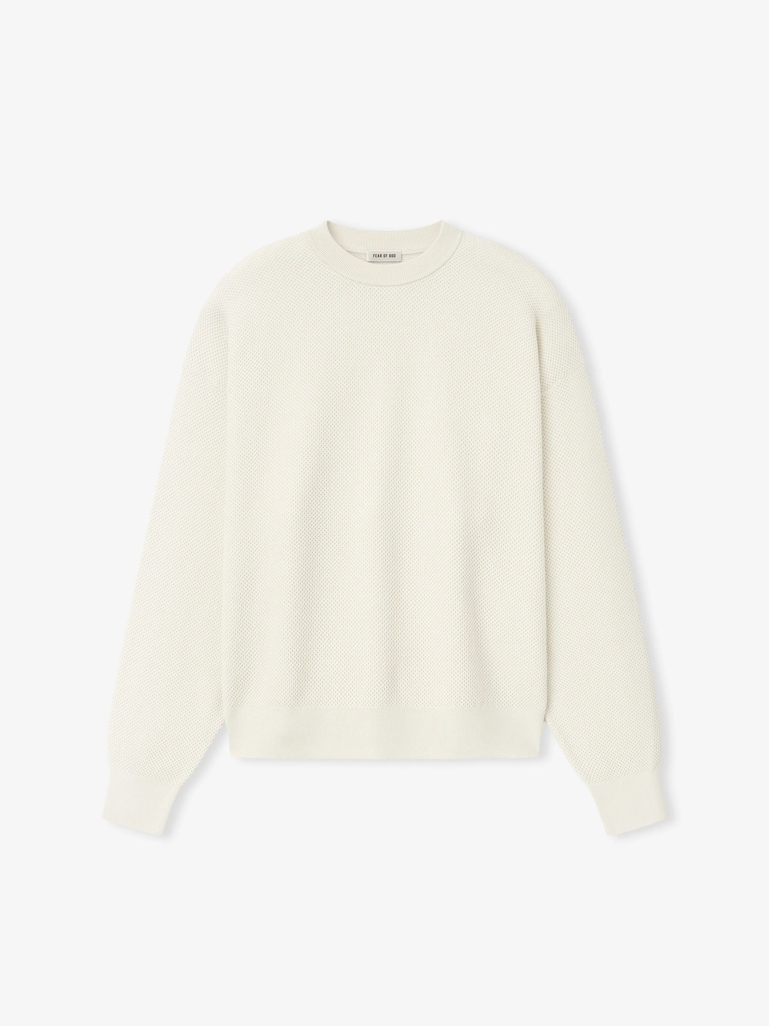Double Knit Sport Mesh Wool Crewneck Sweater sold by Fear of God product image thumbnail 3