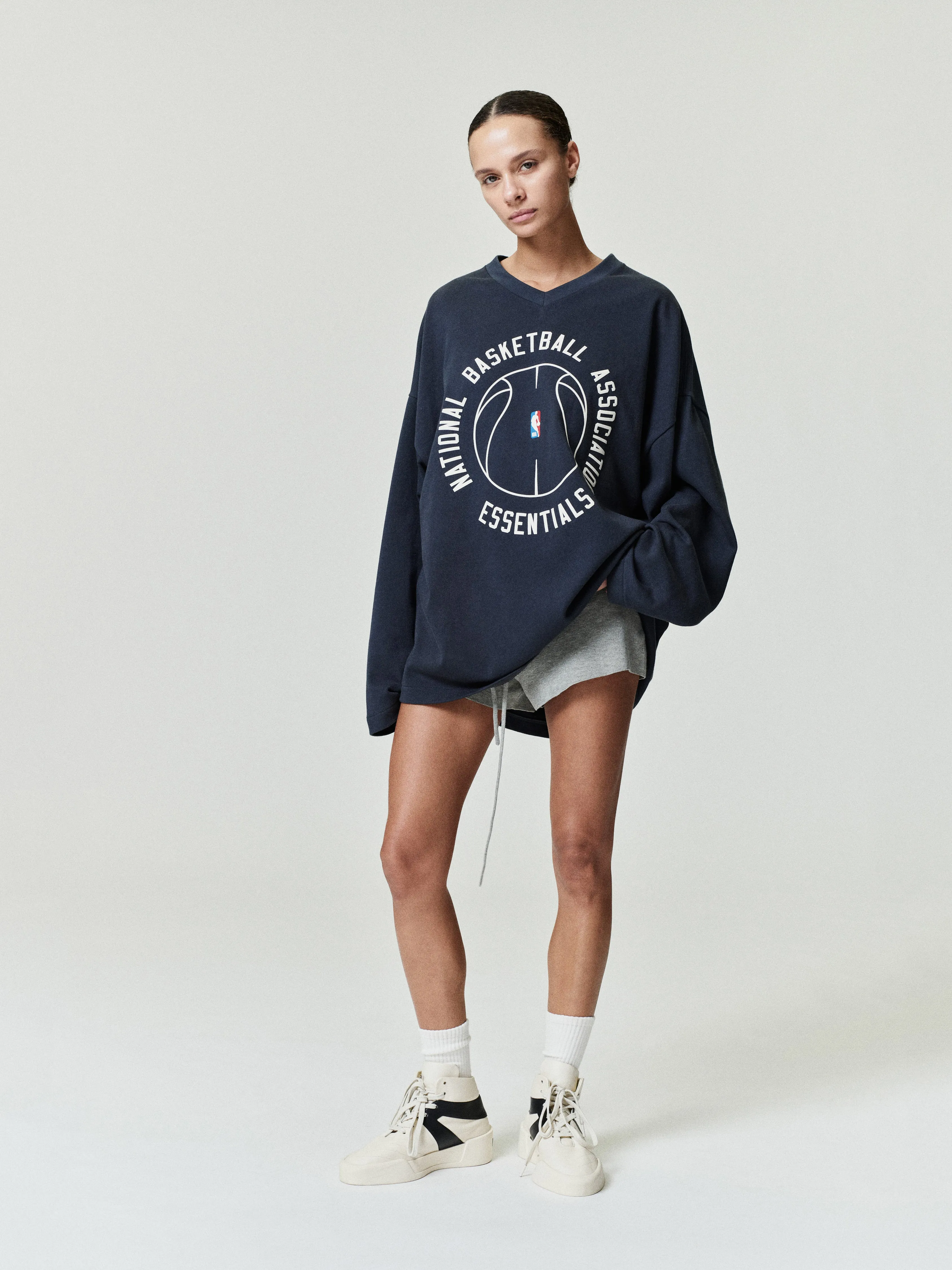 NBA X Barkley Hendricks Long Sleeve V-Neck Tee sold by Fear of God