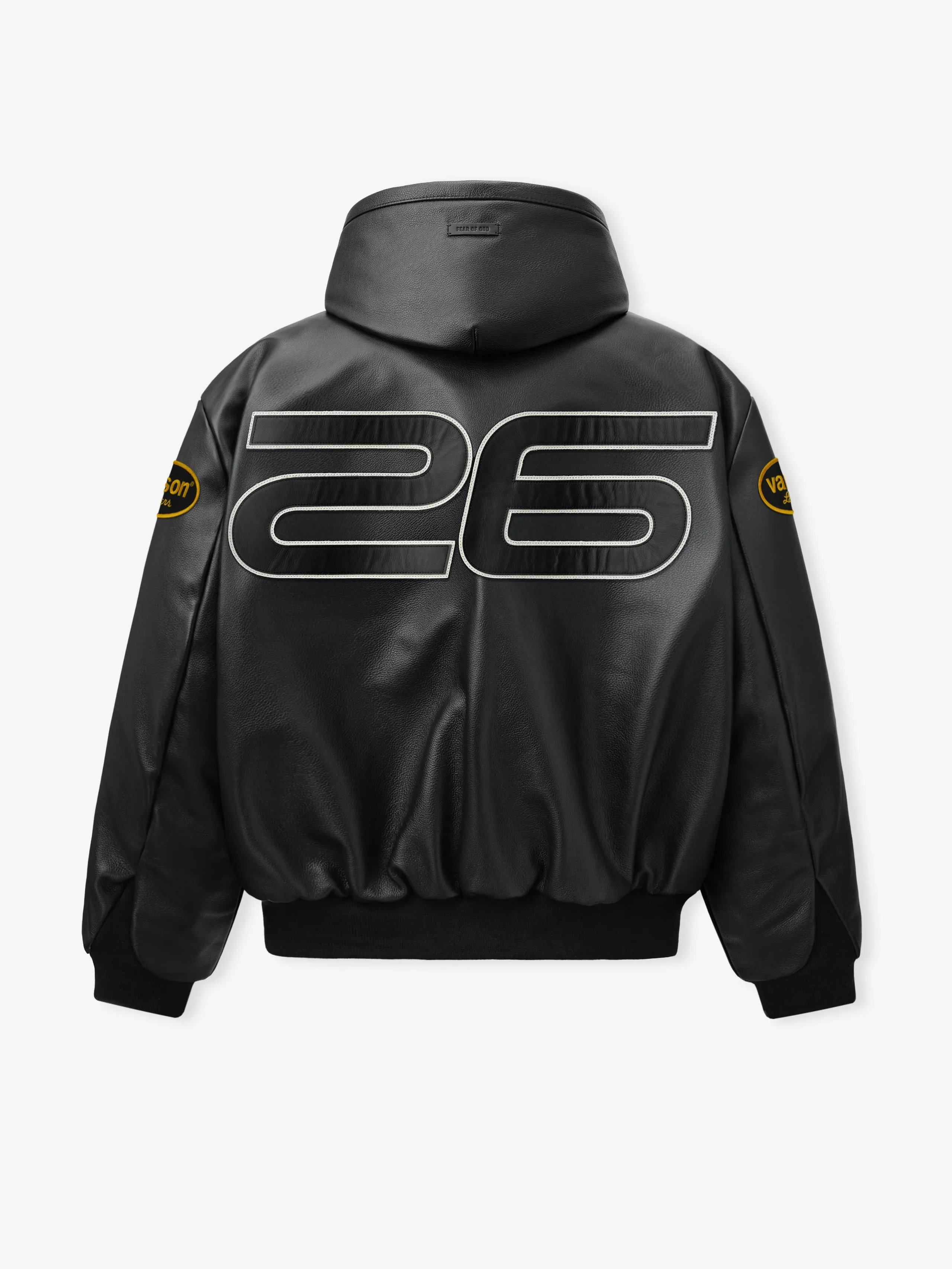 Vanson Essentials Leather Hooded Bomber sold by Fear of God product image thumbnail 4