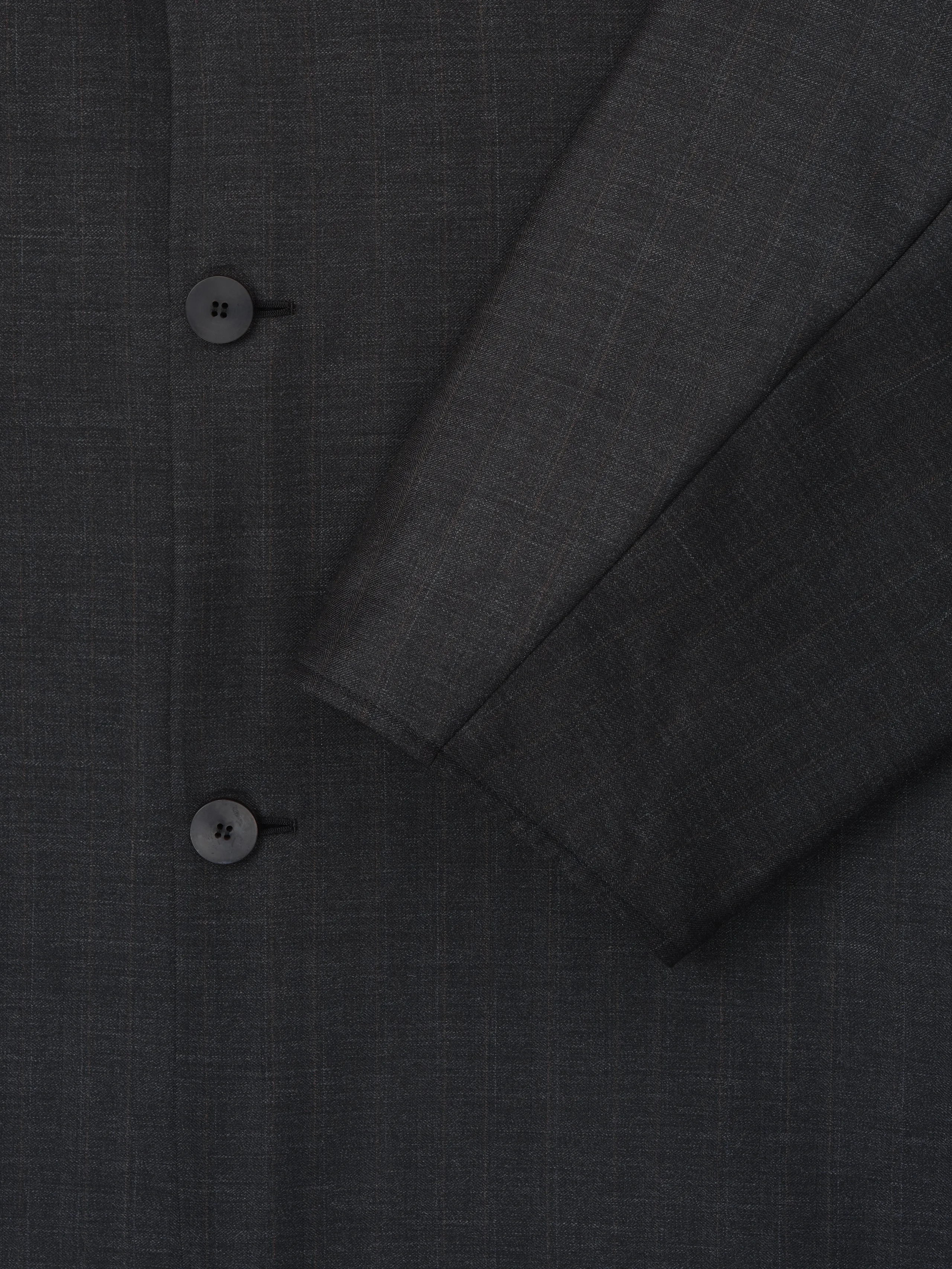 Grey Striped Wool Collarless Sport Jacket sold by Fear of God product image thumbnail 4