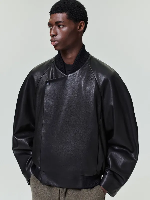 Leather Raglan Bomber Jacket made by Fear of God