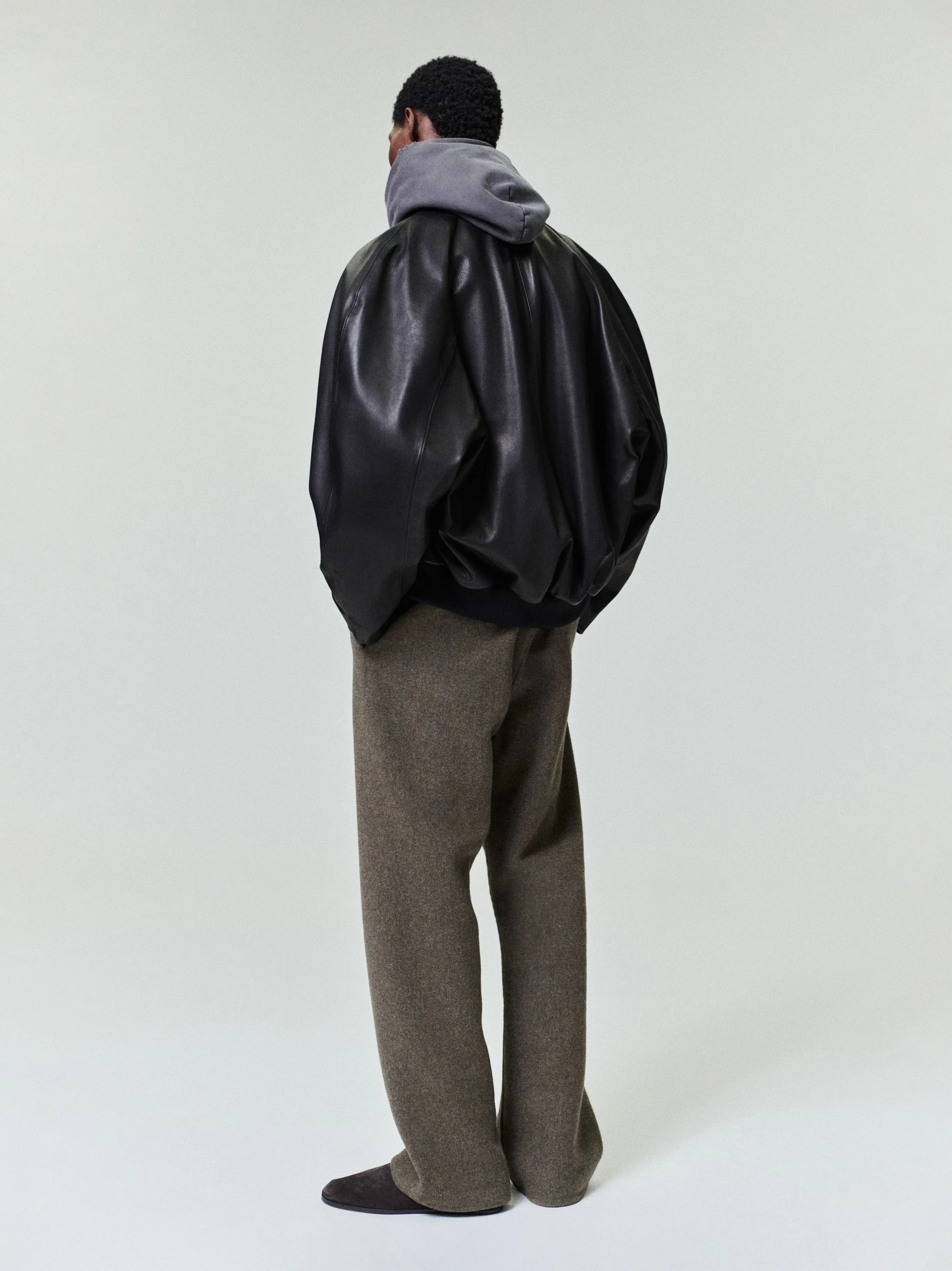 Leather Raglan Bomber Jacket sold by Fear of God product image thumbnail 3