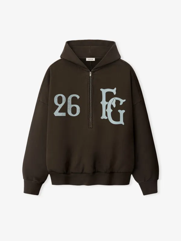 Baseball Club Half Zip Hoodie made by Fear of God
