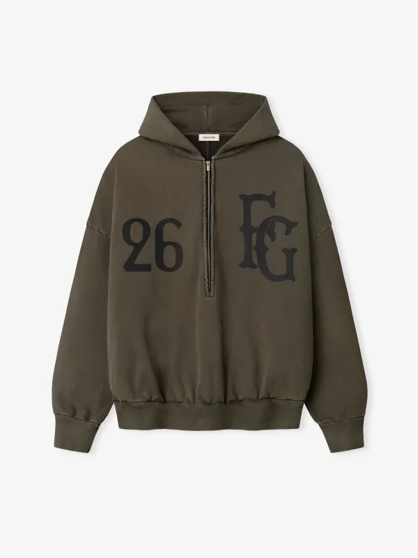 Baseball Club Half Zip Hoodie made by Fear of God
