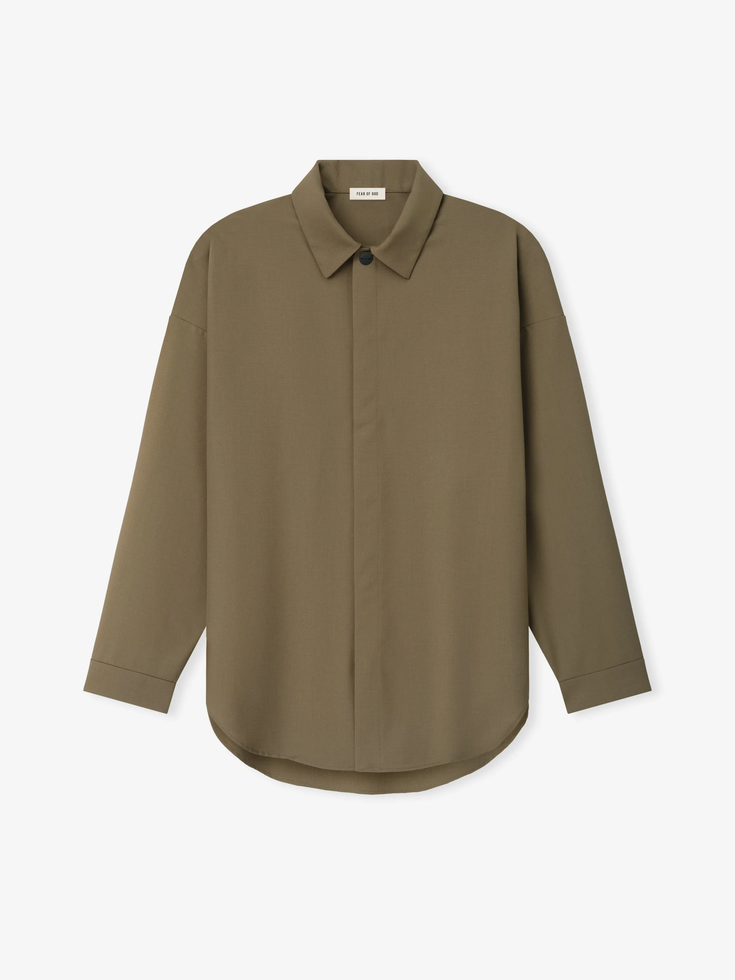 Wool Poplin Relaxed Shirt sold by Fear of God